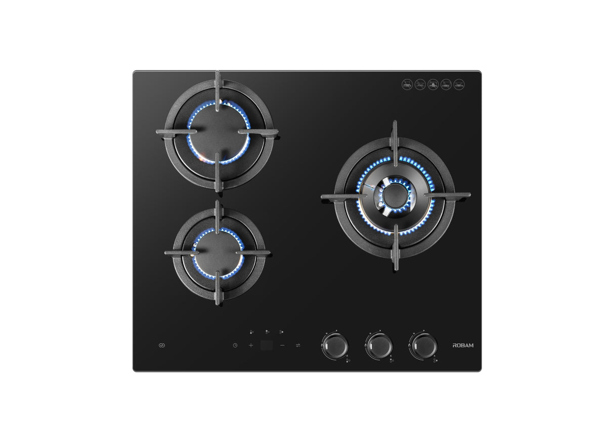 ROBAM | LPG COOKTOP | Timer Function | 7B7H32 | 3 BURNERS | 600MM (W)