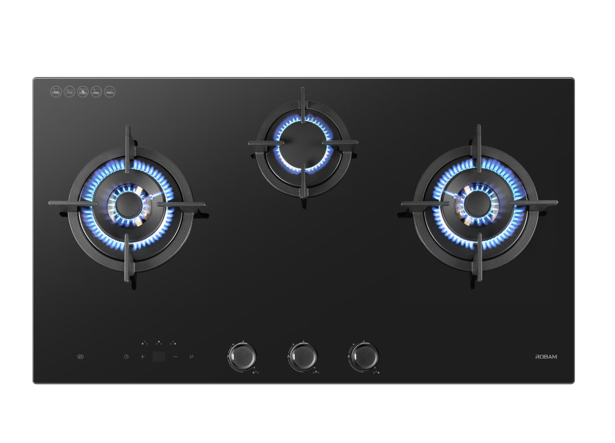 ROBAM | LPG Cooktop | Timer Function | 9B7H31F | 3 Burners | 900mm (W)