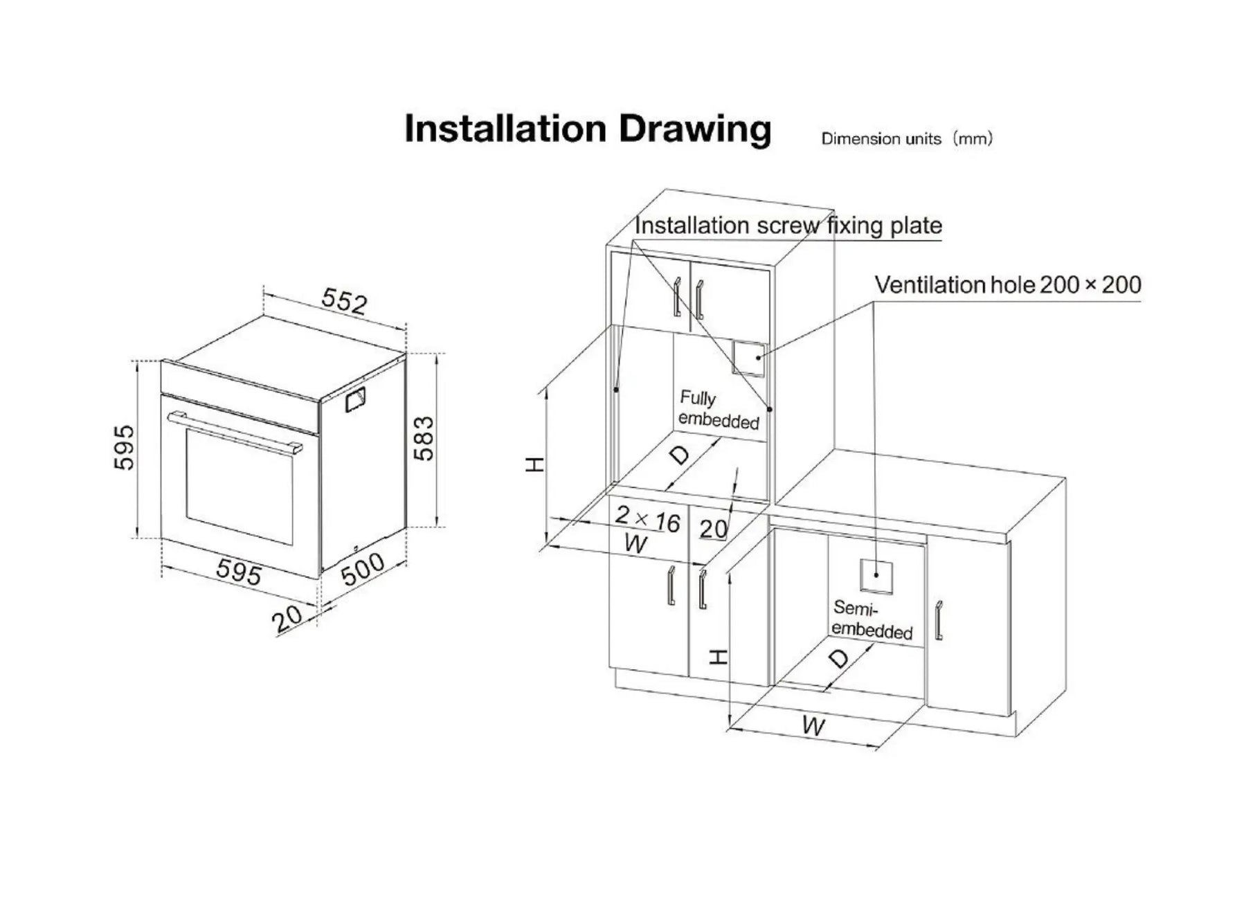 ROBAM | Electric Oven | KQWS-3350-RQ335 | 65L Large Volume | 600MM (W)