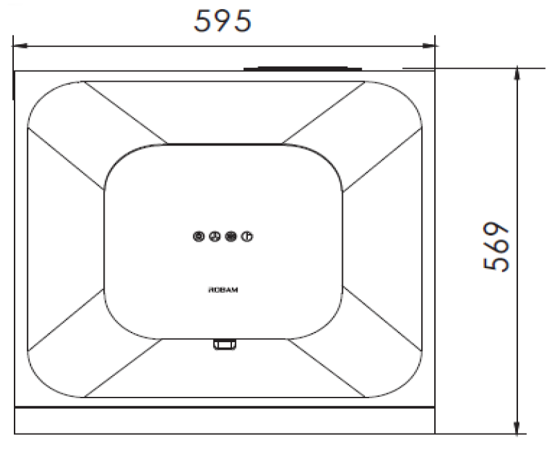 ROBAM | Side Suction Rangehood | CXW-200-A609 | 600mm (w)
