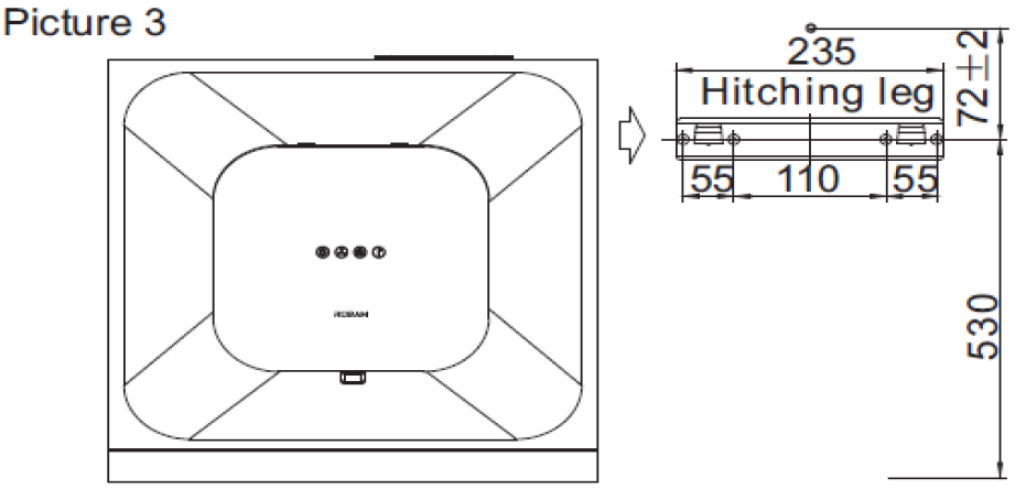 ROBAM | Side Suction Rangehood | CXW-200-A609 | 600mm (w)