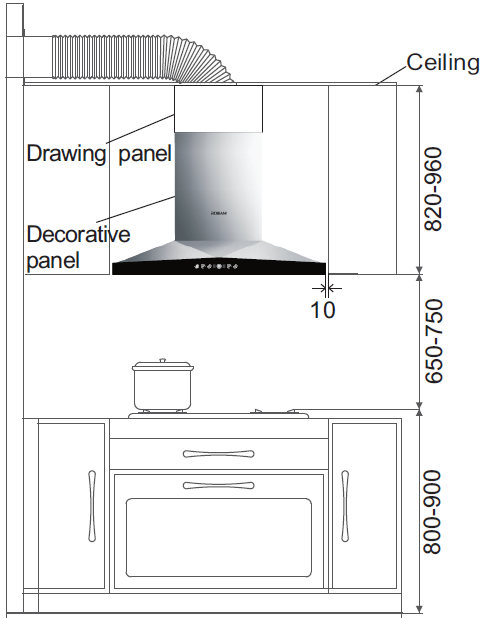 Robam | Canopy Rangehood | BLDC Motor|CXW-200-A837 | 900mm (w)