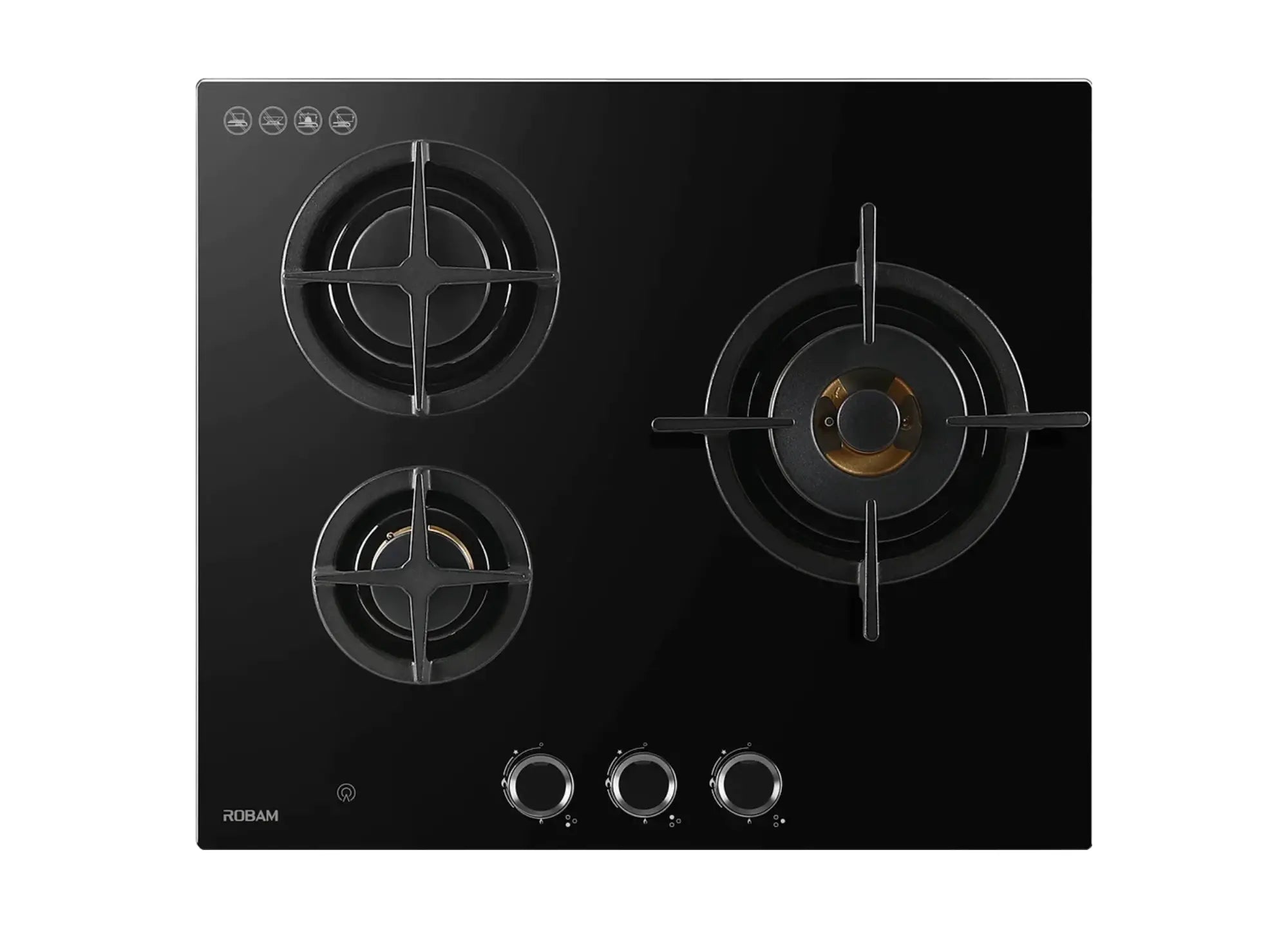 ROBAM NATURAL GAS / LPG COOKTOP ZB61H70 3 BURNERS 600MM (W)