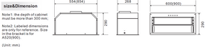 ROBAM | Undermount Rangehood | CXW-210-A520 | 600mm (w)