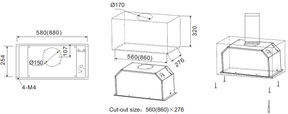 ROBAM | Undermount Rangehood | CXW-210-A520 | 600mm (w)