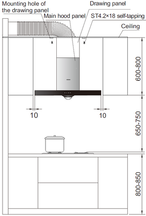 ROBAM | Canopy Rangehood | CXW-200-A851 | 900mm (w)