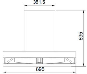 ROBAM | Canopy Rangehood | CXW-220-A852 | Dual-intake | 900mm (w)