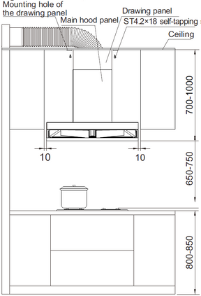 ROBAM | Canopy Rangehood | CXW-220-A852 | Dual-intake | 900mm (w)