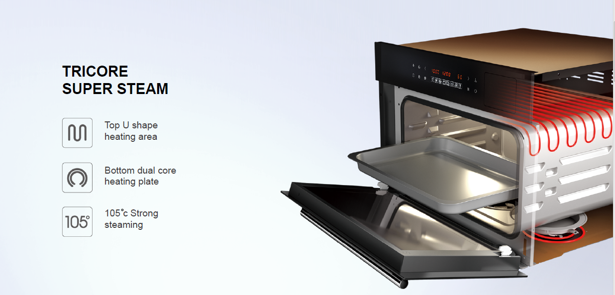 ROBAM | Steam Oven | ZQB400-S112 | 3-Core Powerful Steaming | 600mm (w)