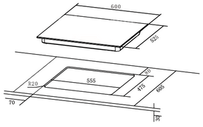 ROBAM | NG/LPG Cooktop | JZY-B420 | 4 Burners | 600mm (W)