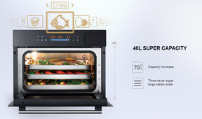 ROBAM | Steam Oven | ZQB400-S112 | 3-Core Powerful Steaming | 600mm (w)