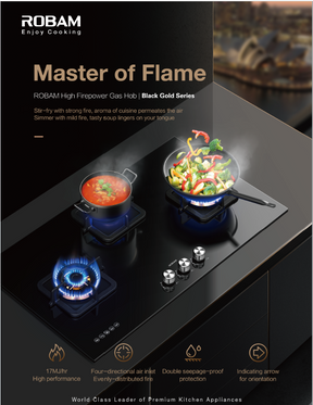 ROBAM | NG/LPG Cooktop | JZY-B320 | 900mm(W) | 3 Burners