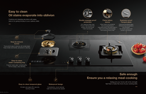 ROBAM | NG/LPG Cooktop | JZY-B320 | 900mm(W) | 3 Burners