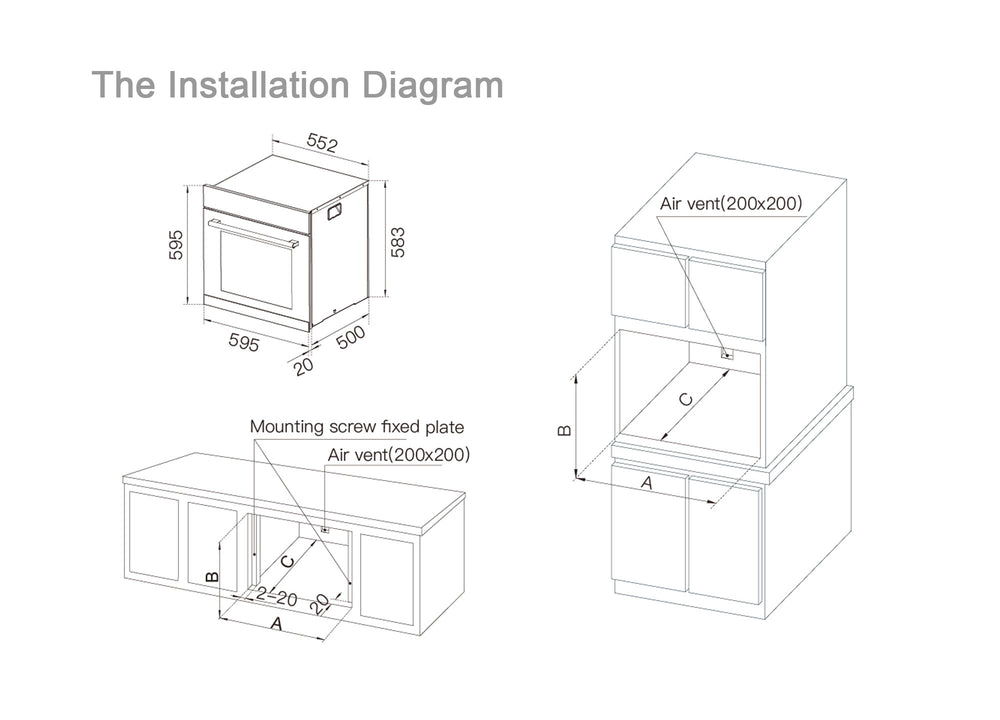Robam R312 ROBAM | Electric Oven | KQWS-2800-R312 | 60L Large Volume | 600mm (w)
